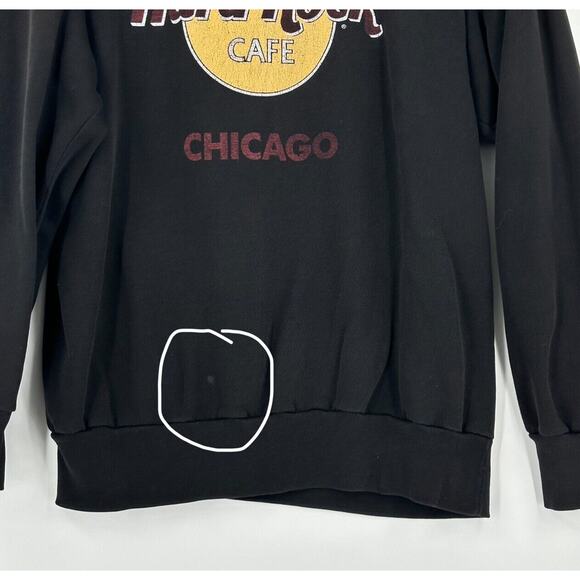 Vintage Hard Rock Chicago Sweatshirt Size Large Anvil Tag Crew Neck USA - Picture 10 of 10